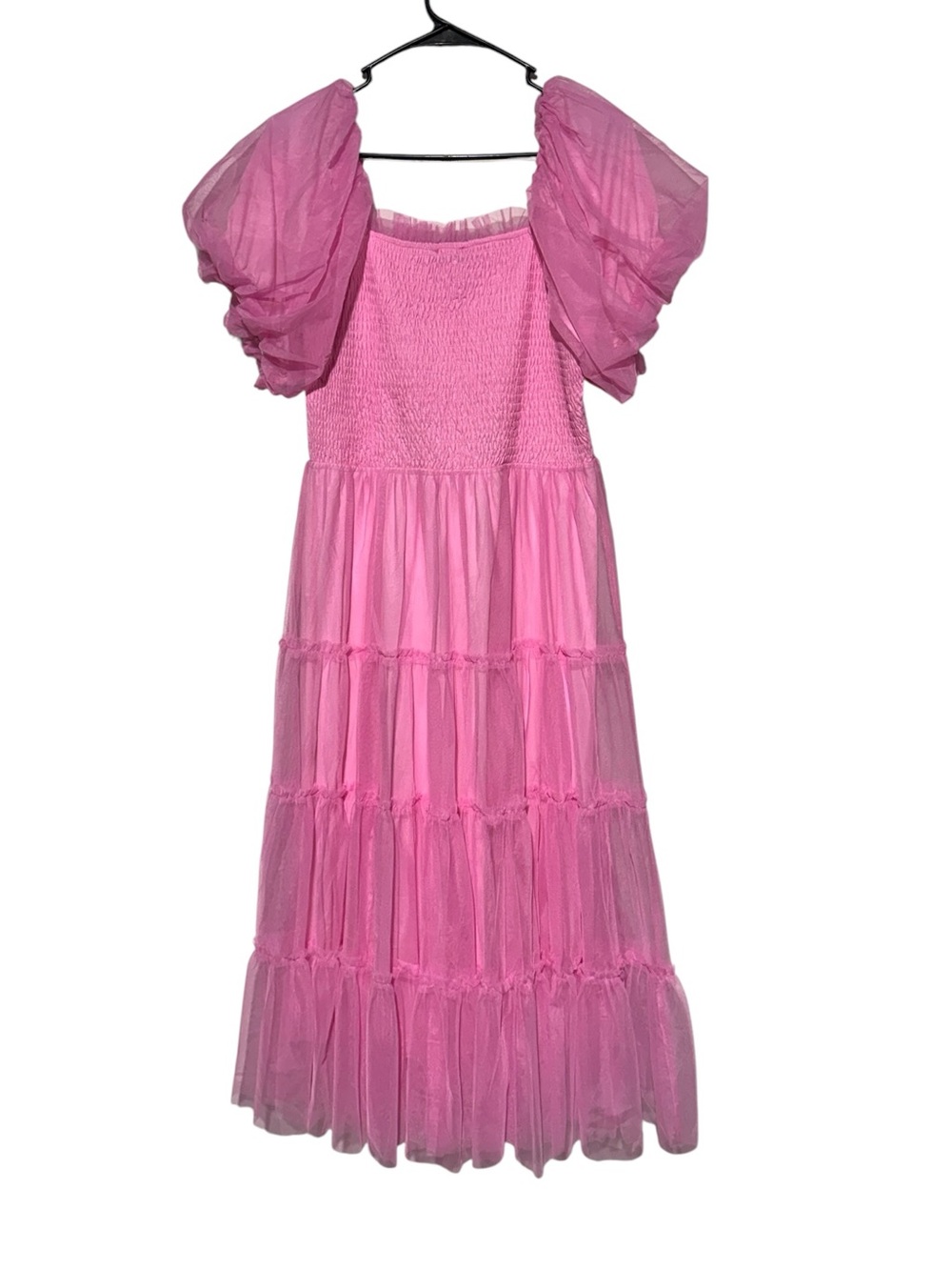 Baltic Born Liv Dress Size XL Pink Tulle Midi Smocked Baby Shower Gender Reveal - Picture 3 of 5